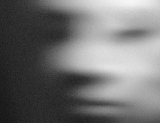 blurry grayscale portrait